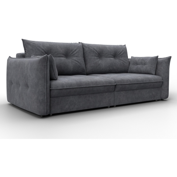 

Диван прямой Лига-100 НПБ (ДСП,Фанера/Пластик/Велюр/Темно-серый) Лига Диванов 133643, Лига-100 133643