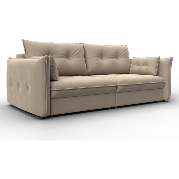 

Диван прямой Лига-100 НПБ (ДСП,Фанера/Пластик/Велюр/Бежевый) Лига Диванов 133647, Лига-100 133647