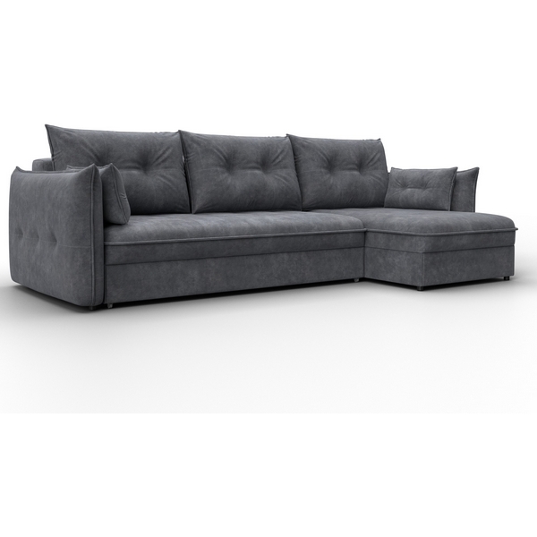 

Диван угловой Лига-100 НПБ угол универсальный (ДСП,Фанера/Пластик/Велюр/Темно-серый) Лига Диванов 133659, Лига-100 133659