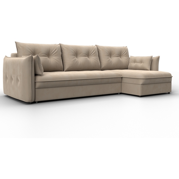 

Диван угловой Лига-100 НПБ угол универсальный (ДСП,Фанера/Пластик/Велюр/Бежевый) Лига Диванов 133678, Лига-100 133678