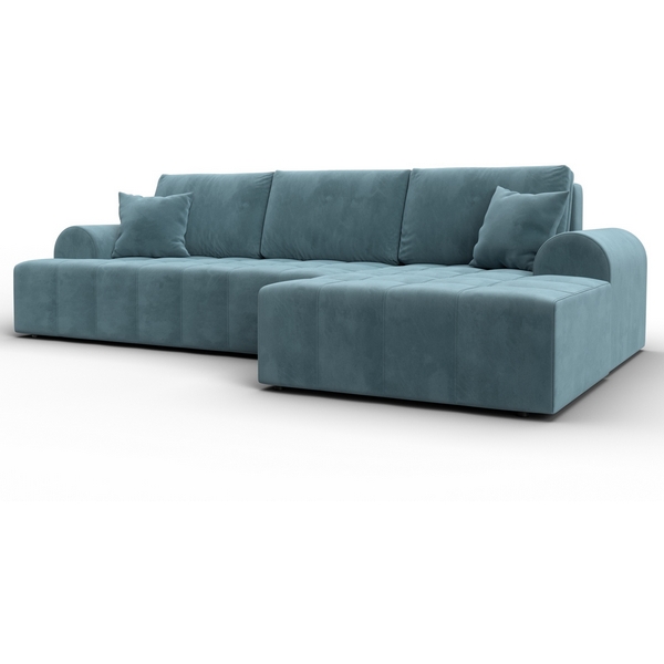 

Диван угловой Лига-080 угол правый (ДСП/Пластик/Велюр/Бирюзовый) Лига Диванов 134746, Лига-080 134746