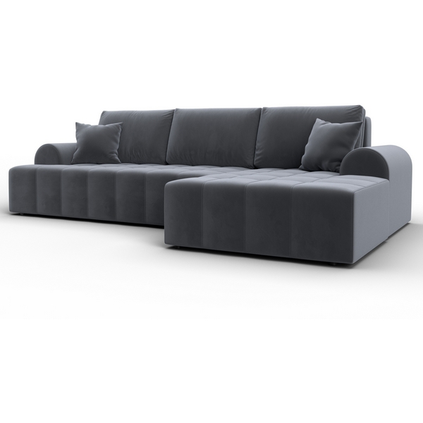 

Диван угловой Лига-080 угол правый (ДСП/Пластик/Велюр/Серый) Лига Диванов 134748, Лига-080 134748