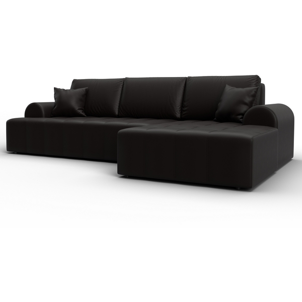 

Диван угловой Лига-080 угол правый (ДСП/Пластик/Экокожа/Коричневый) Лига Диванов 134752, Лига-080 134752