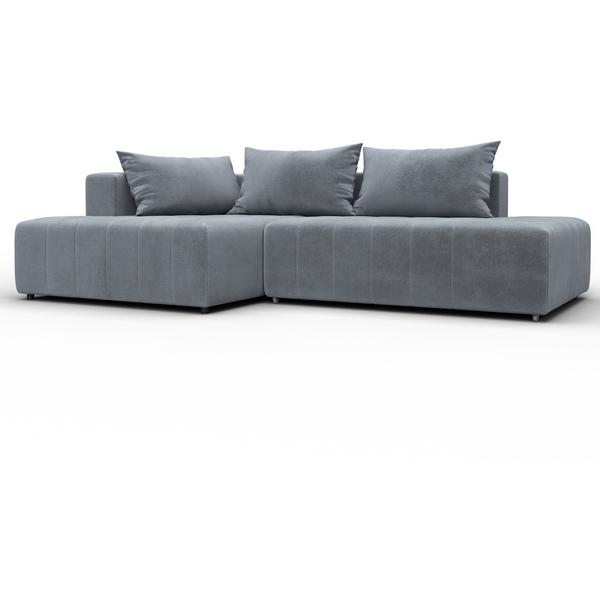 

Диван угловой Лига-103 НПБ угол левый (ДСП,Брус,Фанера,Велюр/Серый) Лига Диванов 134807L, Лига-103 134807L