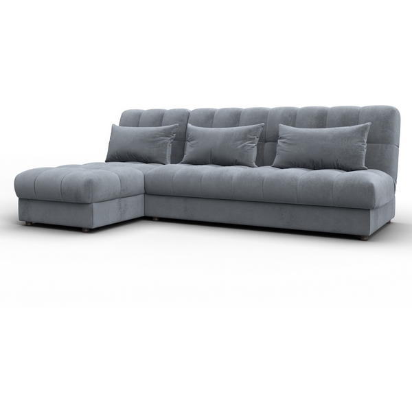 

Диван угловой Лига-116 НПБ угол левый (ДСП,ЛДСП,Велюр/Серый) Лига Диванов 136949L, Лига-116 136949L