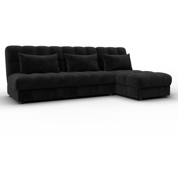 

Диван угловой Лига-116 НПБ угол правый (ДСП,ЛДСП,Велюр/Черный) Лига Диванов 136956, Лига-116 136956