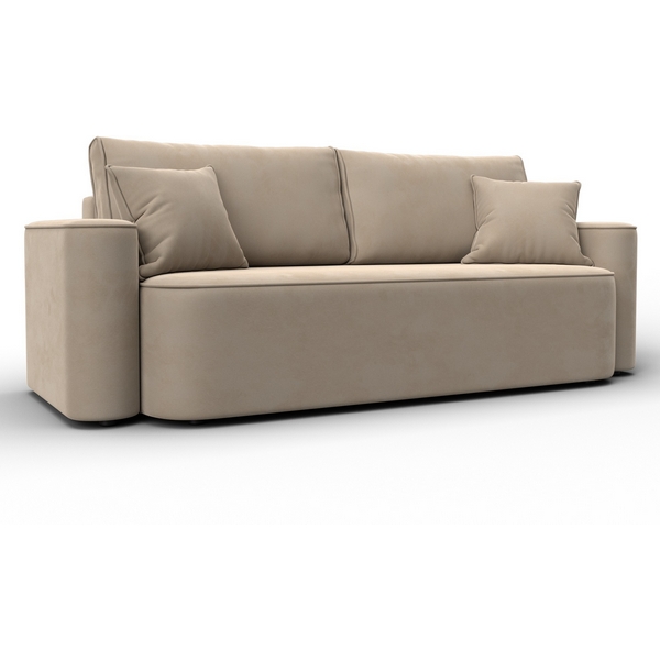 

Диван прямой Лига-118 НПБ (ДСП,ЛДСП,Брус,Фанера,Велюр/Бежевый) Лига Диванов 137072, Лига-118 137072