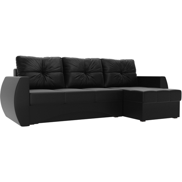 

Угловой диван Сатурн правый (экокожа черная) Лига Диванов 27987, Сатурн 27987