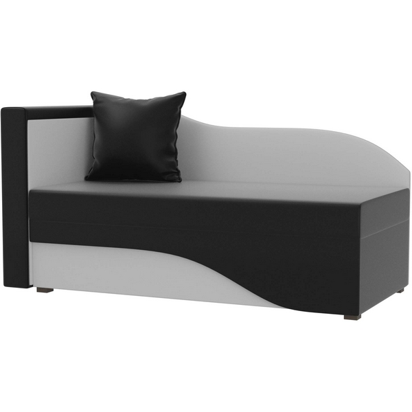 

Кушетка Гармония левый (основа экокожа белая, компаньон экокожа черная) Лига Диванов 28137L, Черный;белый, Гармония 28137L