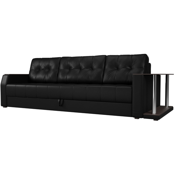 

Диван прямой Атлантида стол справа (Экокожа черный) Лига Диванов 28152R, Атлантида 28152R