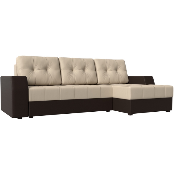 

Угловой диван Эмир БС правый (основа экокожа бежевая, компаньон экокожа коричневая) Лига Диванов 28401, Бежевый;коричневый, Эмир 28401