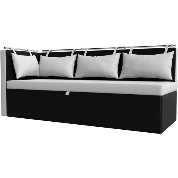 

Кухонный диван Метро с углом левый (основа экокожа белая, компаньон экокожа черная) Лига Диванов 28573L, Черный;белый, Метро 28573L