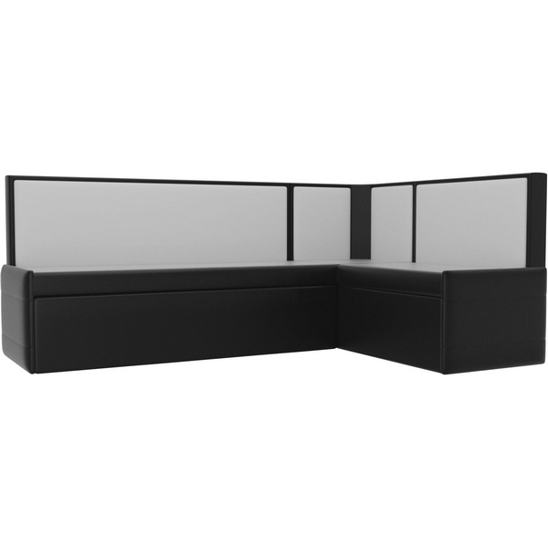 

Кухонный угловой диван Кристина правый (основа экокожа черная, компаньон экокожа белая) Лига Диванов 28753, Черный;белый, Кристина 28753