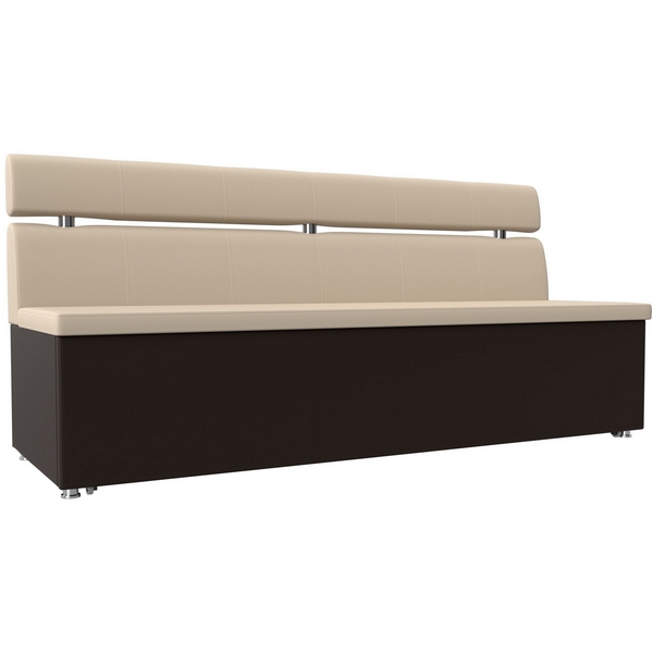 

Кухонный прямой диван Классик (основа экокожа бежевая, компаньон экокожа коричневая) Лига Диванов 28819, Бежевый;коричневый, Классик 28819