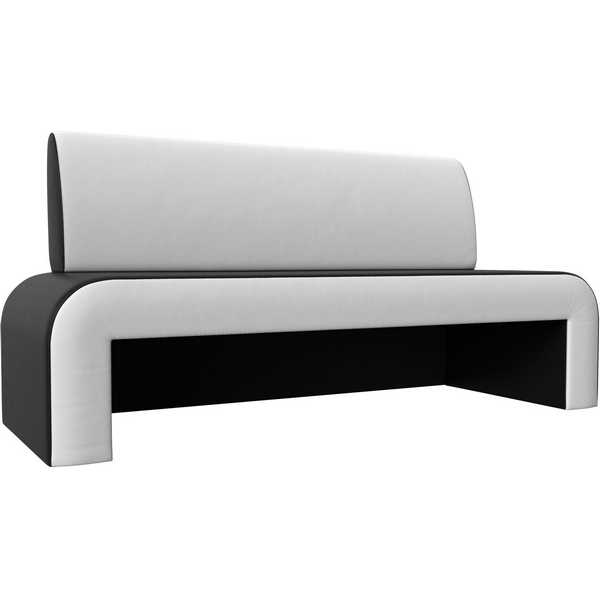 

Кухонный прямой диван Кармен (основа экокожа черная, компаньон экокожа белая) Лига Диванов 29005, Черный;белый, Кармен 29005