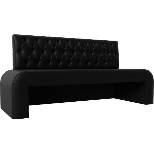 

Кухонный прямой диван Кармен Люкс (экокожа черная) Лига Диванов 29516, Черный, Кармен 29516