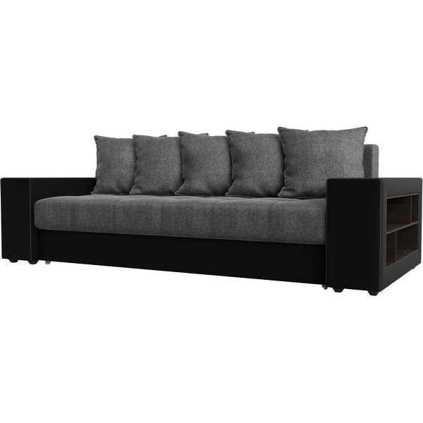 

Диван прямой Дубай полки справа (Рогожка серый) Лига Диванов 31505R, Серый;черный, Дубай 31505R