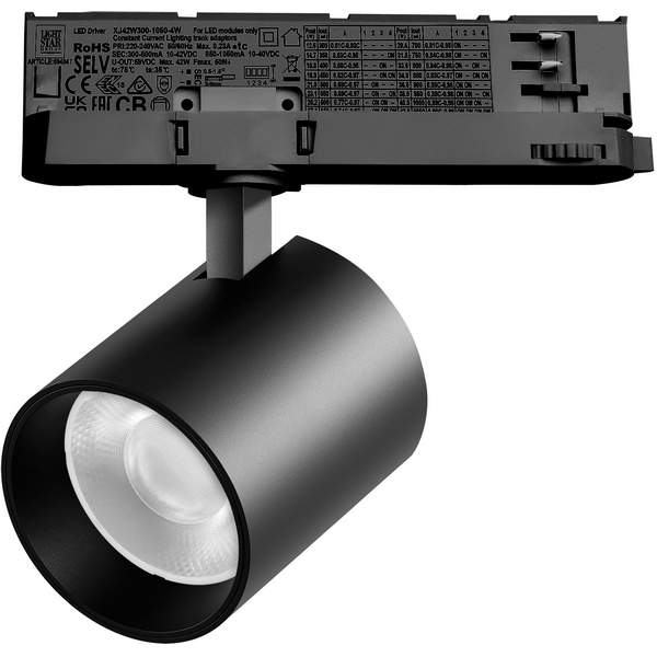 

Трековый светильник трехфазный светодиодный LED 35W 220V 36G с адаптером Lightstar Alta Base A5447QT36G, Черный, Alta Base A5447QT36G