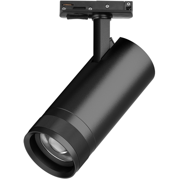 

Трековый светильник однофазный/трехфазный светодиодный 20W 220V 1400LM 20-55G с тонким адаптером Lightstar Canno Pro C4207SS, Черный, Canno Pro C4207SS