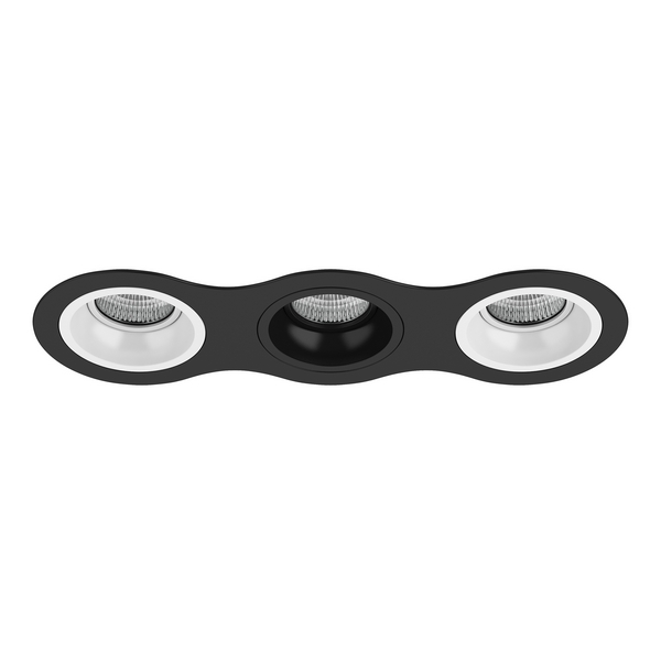 

Встраиваемый светильник круглый Lightstar Domino D637060706, Черно-белый, Domino D637060706