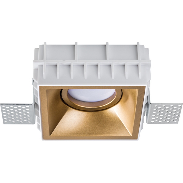 

Встраиваемый светильник под гипсокартон с рамкой Lightstar Domino G214503, Золото, Domino G214503