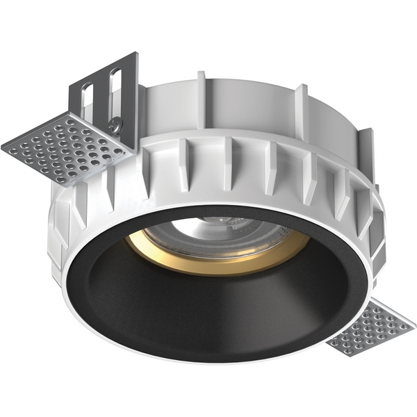 

Точечный светильник встраиваемый с цоколем gu5.3 под гипсокартон и под LED модуль/ламп МR16 Lightstar Domino G214607GMOD, Черный, Domino G214607GMOD