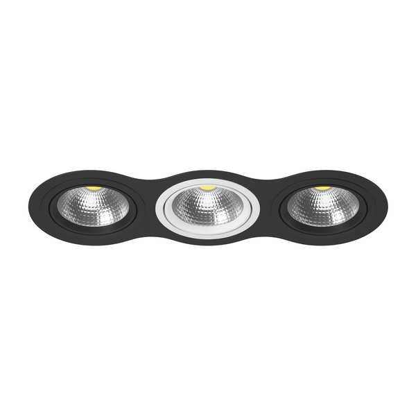 

Встраиваемый светильник круглый Lightstar Intero 111 i937070607, Черно-белый, Intero 111 i937070607