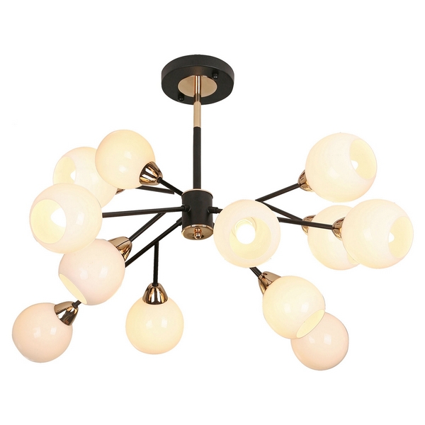 

Большая потолочная люстра Lussole Loft Astoria LSP-8307, Черно-белый, Astoria LSP-8307