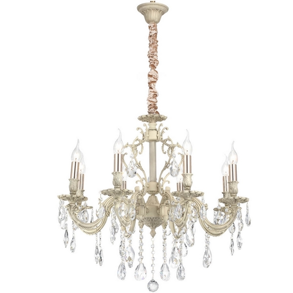 

Подвесная люстра 1730.8 Lucia Tucci Barletta cream white подсвечник, Бежевый, Barletta BARLETTA 1730.8 cream white