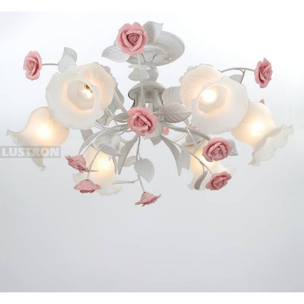 

Потолочная люстра муранское стекло di 114.6 Lucia Tucci Fiori Rose, Белый, Fiori Di Rose Fiori di rose 114.6
