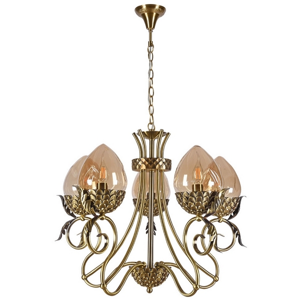 

Подвесная люстра Lumien Hall Olivi 3304/5H-ABPAB-AM, Olivi 3304/5H-ABPAB-AM