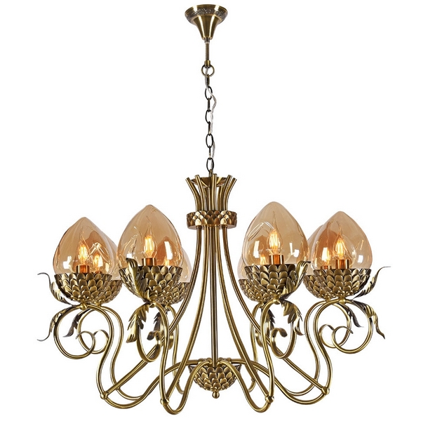 

Подвесная люстра Lumien Hall Olivi 3304/8H-ABPAB-AM, Бронза, Olivi 3304/8H-ABPAB-AM