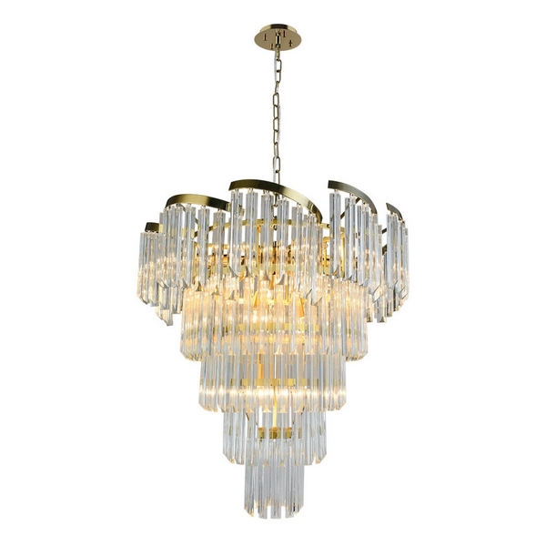 

Подвесная люстра хрустальная Lumien Hall Garlenda LH0042/18P-GDCG, Garlenda LH0042/18P-GDCG