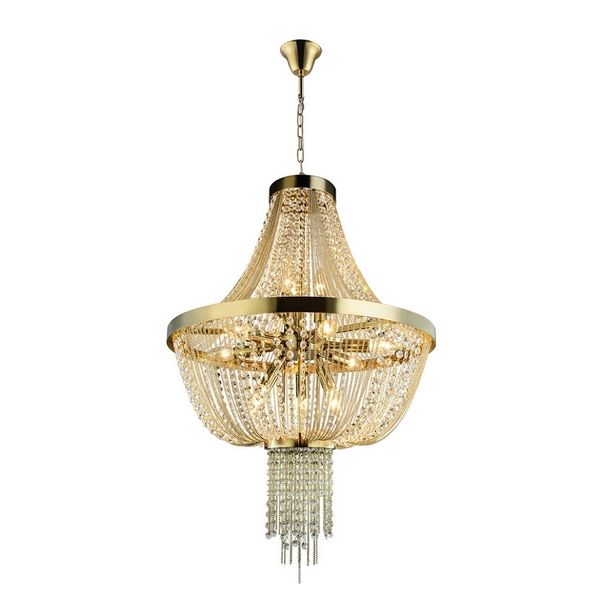 

Подвесная люстра хрустальная Lumien Hall Lissone LH0043/12P-GDCG, Lissone LH0043/12P-GDCG