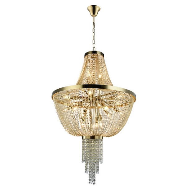 

Подвесная люстра хрустальная Lumien Hall Lissone LH0043/18P-GDCG, Lissone LH0043/18P-GDCG