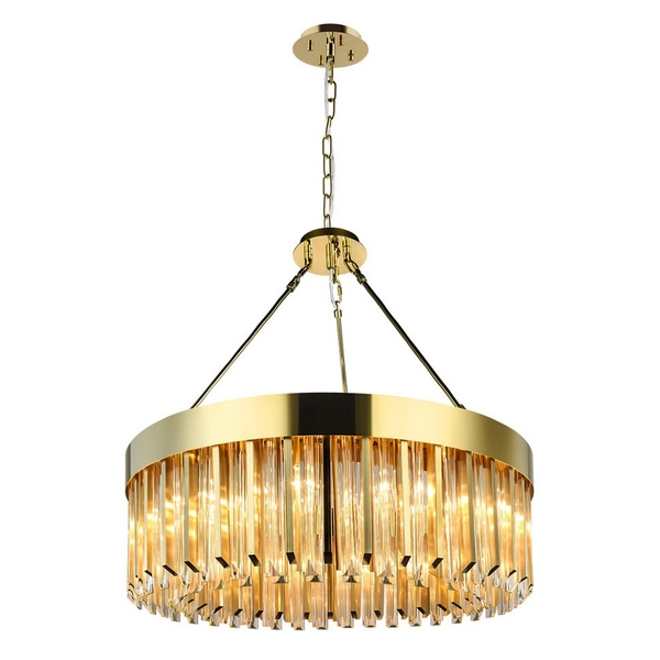 

Подвесная люстра хрустальная Lumien Hall Karre LH3056/12P-GDCG, Золото, Karre LH3056/12P-GDCG