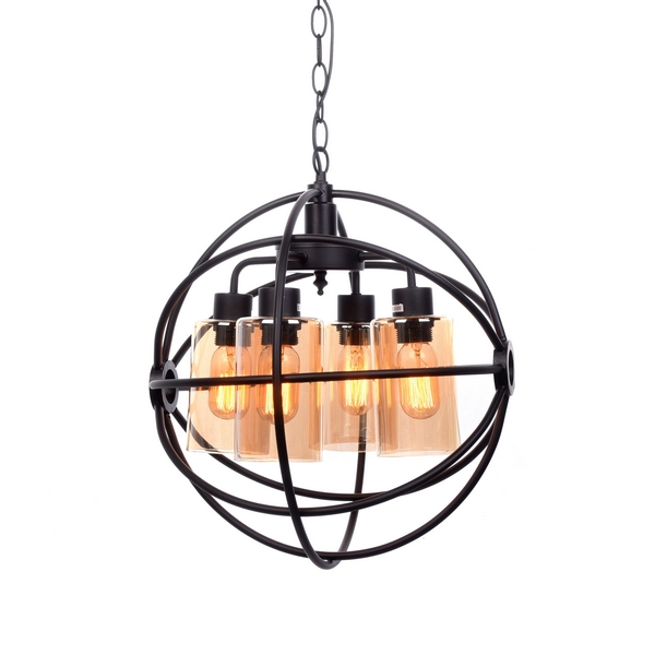 

Подвесная люстра LDP 11509-4 BK Lumina Deco Stradi, Черный, Stradi LDP 11509-4 BK