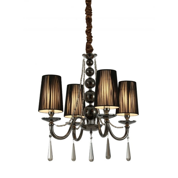 

Подвесная люстра LDP 1200-4 BK Lumina Deco Fabione, Черный, Fabione LDP 1200-4 BK