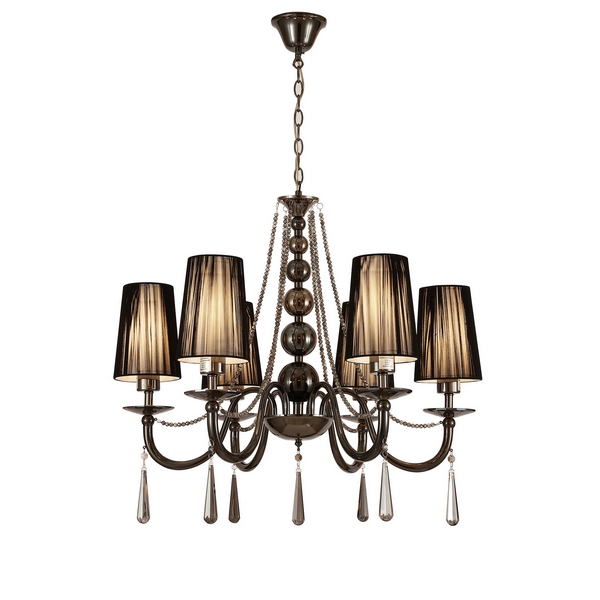 

Подвесная люстра LDP 1200-6 BK Lumina Deco Fabione, Fabione LDP 1200-6 BK