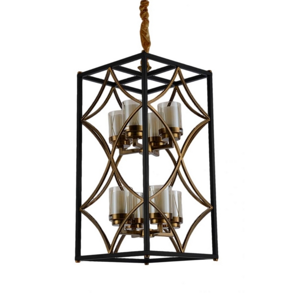 

Подвесная люстра LDP 1223-8 BK+MD Lumina Deco Quadrato Duo, Черный, Quadrato Duo LDP 1223-8 BK+MD