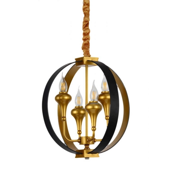 

Подвесная люстра LDP 1225-4 BK+GD Lumina Deco Demetra, Demetra LDP 1225-4 BK+GD