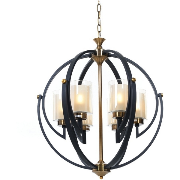 

Подвесная люстра Lumina Deco LDP 1232-6 BK+MD, Бронза, LDP 1232-6 BK+MD