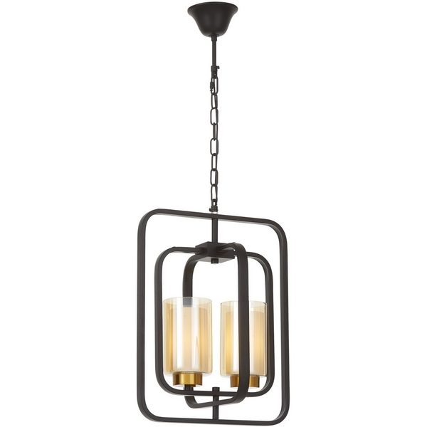 

Подвесная люстра Lumina Deco Indivia LDP 1238-2 BK+MD, Черный, Indivia LDP 1238-2 BK+MD