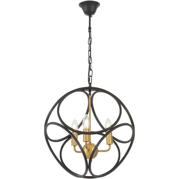 

Подвесная люстра Lumina Deco Casai LDP 1243-3 BK+MD, Черный, Casai LDP 1243-3 BK+MD