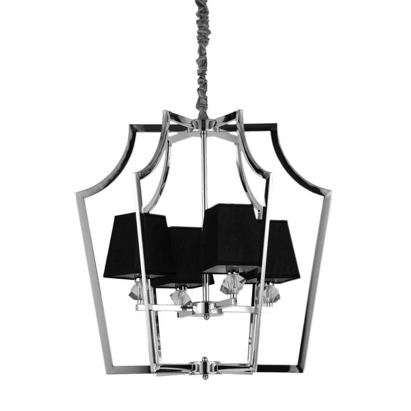 

Подвесная люстра LDP 1249-4 CHR+BK Lumina Deco Montero, Черный, Montero LDP 1249-4 CHR+BK