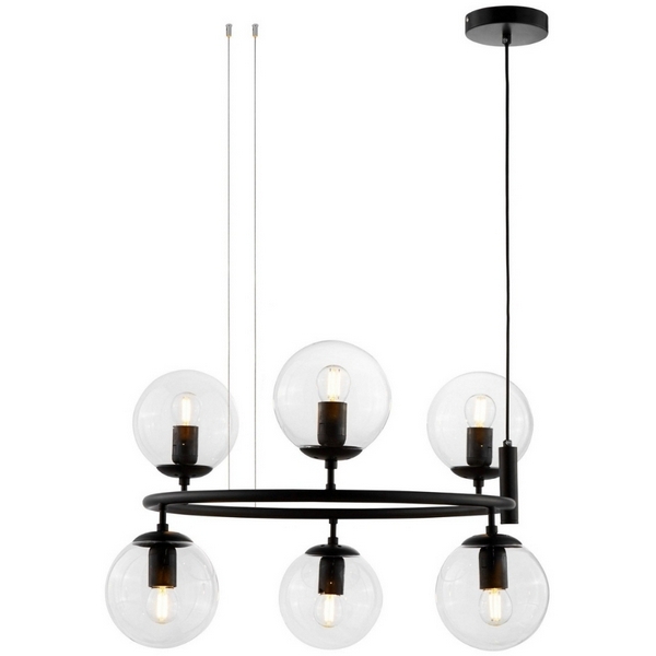

Подвесная люстра LDP 6034-6 RND BK Lumina Deco, Черный, LDP 6034-6 RND BK