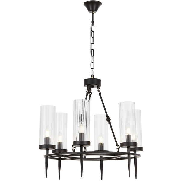 

Подвесная люстра Lumina Deco Moratti LDP 8022-6 BK+PR, Прозрачный, Moratti LDP 8022-6 BK+PR