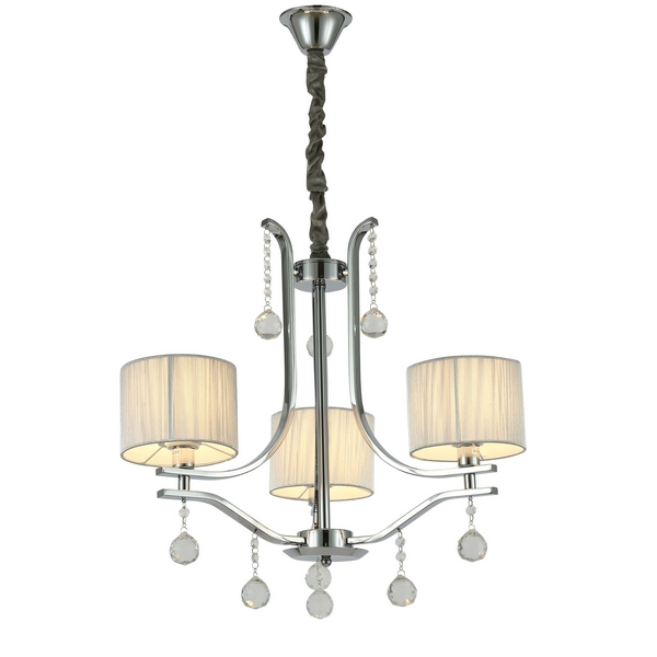 

Подвесная люстра LDP 8443-3 CHR Lumina Deco Fontenea, Бежевый, Fontenea LDP 8443-3 CHR