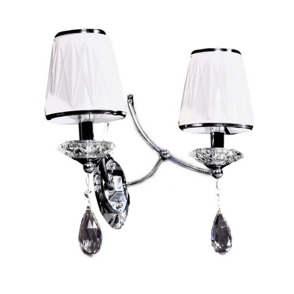

Бра LDW 9268-2 CHR Lumina Deco Dominni с подвесками, Белый, Dominni LDW 9268-2 CHR