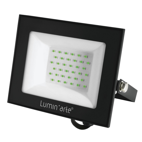 

Светодиодный прожектор 50Вт зеленый цвет свечения IP65 Lumin'arte LFL-50W/07, Серый, LFL-50W/07